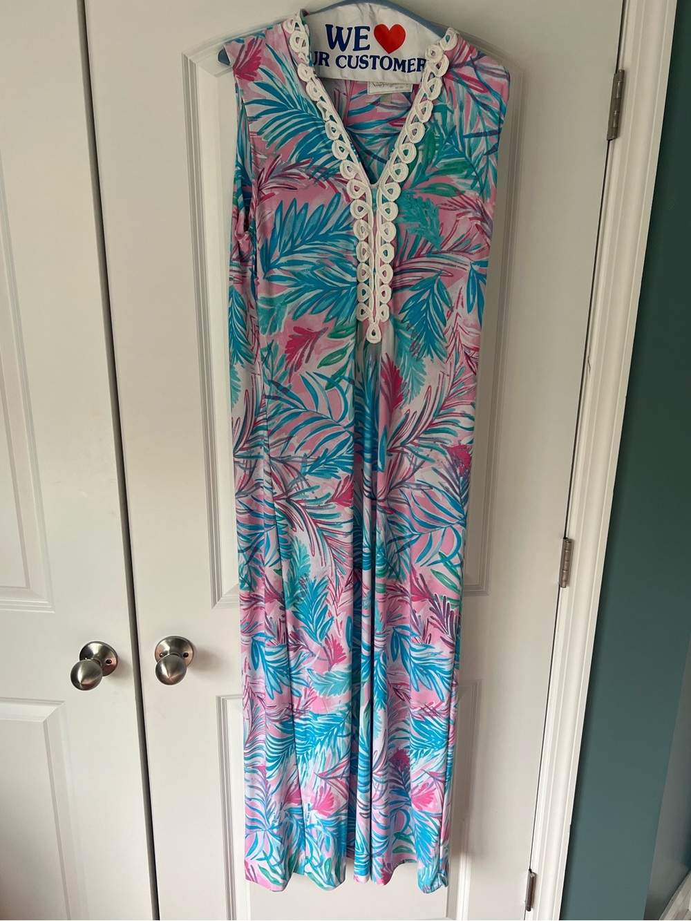 Women’s Tropical Leaf Print One-Piece Dress